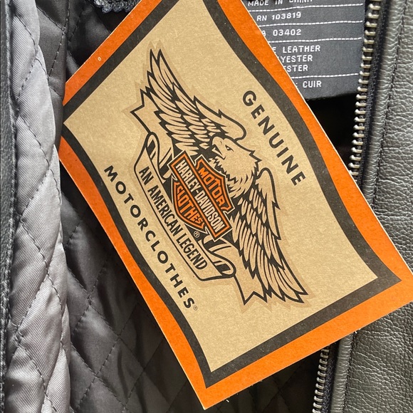 Women’s Black Leather Genuine Harley-Davidson Jacket with Flames 🔥 - Picture 9 of 15